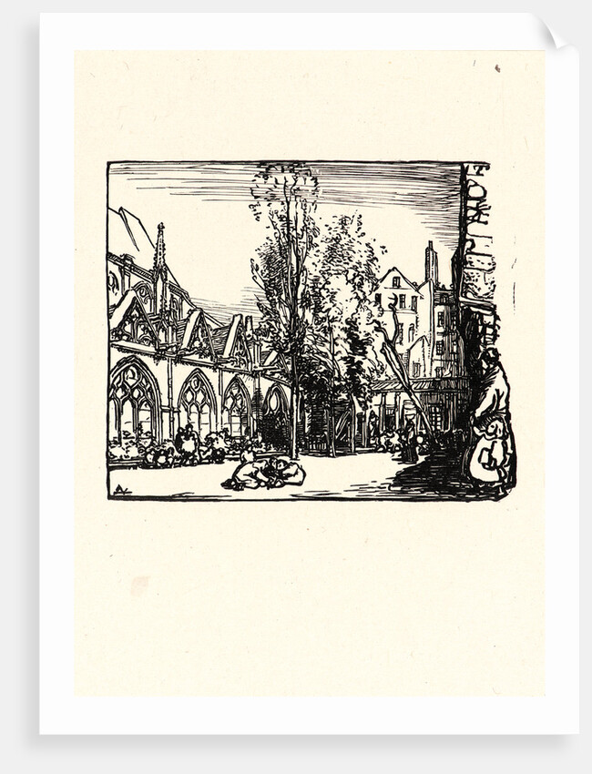 Image from La Bièvre, Les Gobelins, Saint-Séverin, ca. 1901 by Auguste Louis Lepère