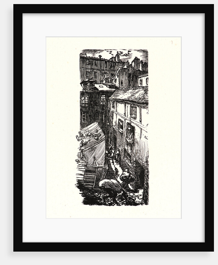Image from La Bièvre, Les Gobelins, Saint-Séverin, ca. 1901 by Auguste Louis Lepère
