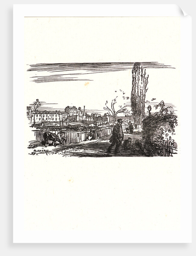 Image from La Bièvre, Les Gobelins, Saint-Séverin, ca. 1901 by Auguste Louis Lepère