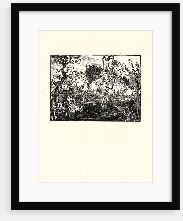 Image from La Bièvre, Les Gobelins, Saint-Séverin, ca. 1901 by Auguste Louis Lepère