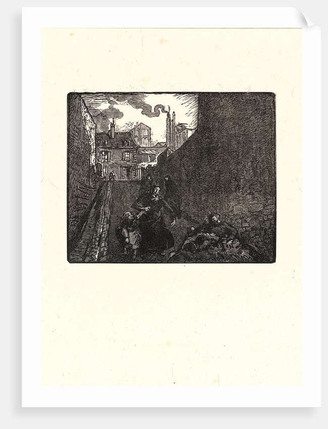 Image from La Bièvre, Les Gobelins, Saint-Séverin, ca. 1901 by Auguste Louis Lepère