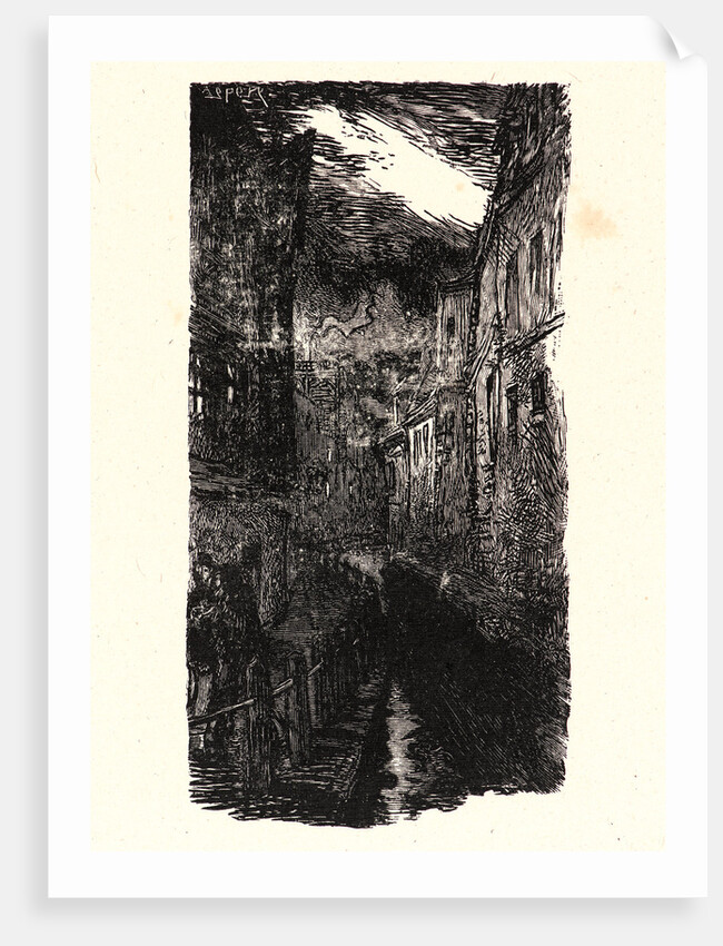 Image from La Bièvre, Les Gobelins, Saint-Séverin, ca. 1901 by Auguste Louis Lepère