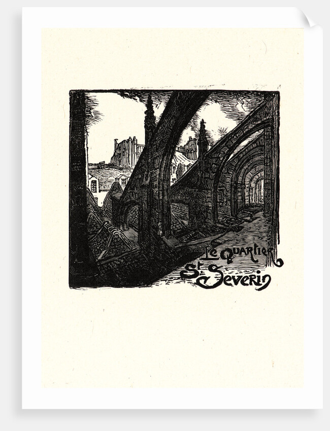 Image from La Bièvre, Les Gobelins, Saint-Séverin, ca. 1901 by Auguste Louis Lepère