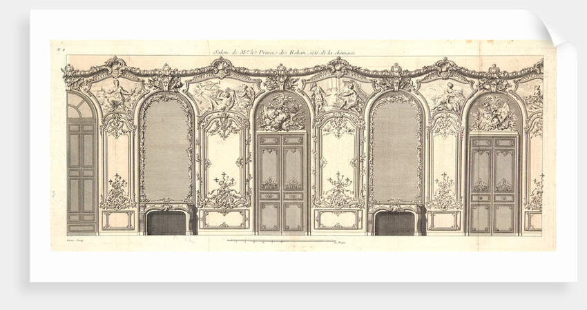 Salon de Mgr. le Prince de Rohan, coté de la cheminée, 18th century by Auger Lucas