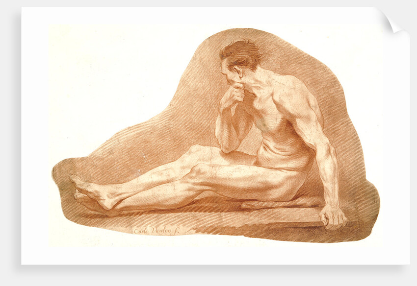 Study of a Male Nude, ca. 1743 by Anonymous