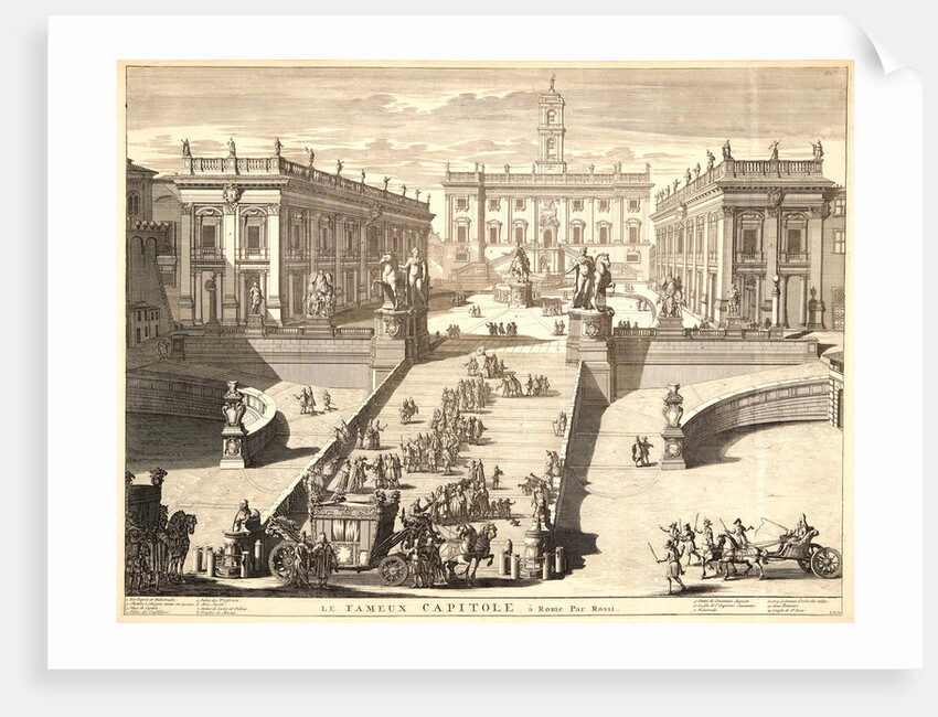 View of the Capitoline Hill (Le Fameux Capitole à Rome), ca. 1695-1706 by Domenico de Rossi