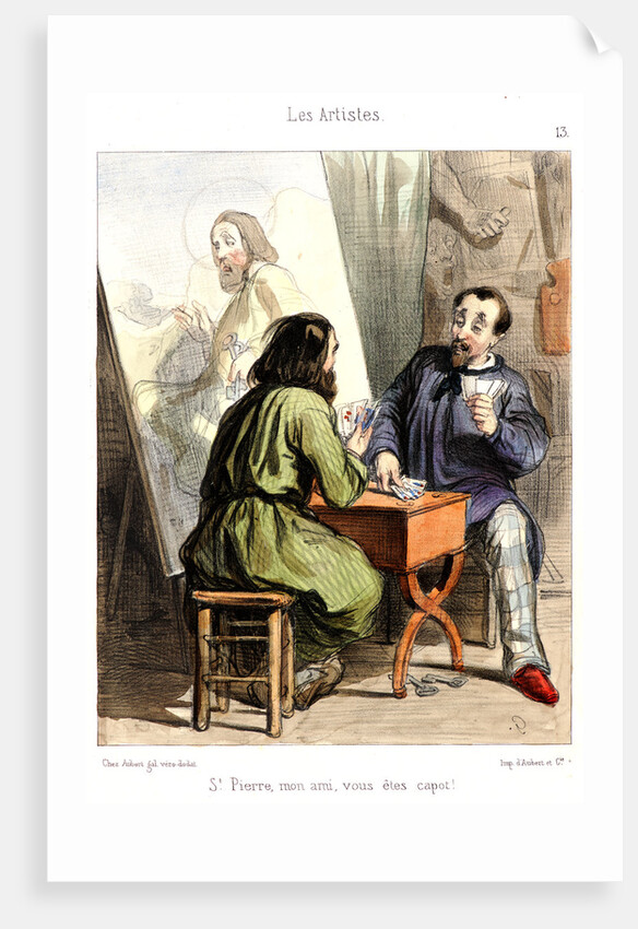 St. Pierre, mon ami, vous êtes capot!, 1838 by Paul Gavarni