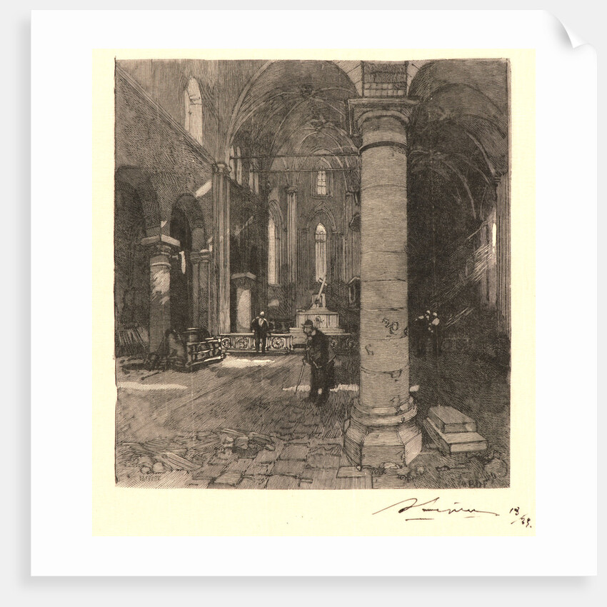 Church Interior, ca. 1890-1910 by Auguste Louis Lepère