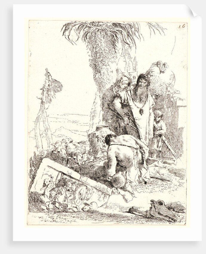 A Shepherd with Two Magicians, ca. 1735-1740 by Giovanni Battista Tiepolo