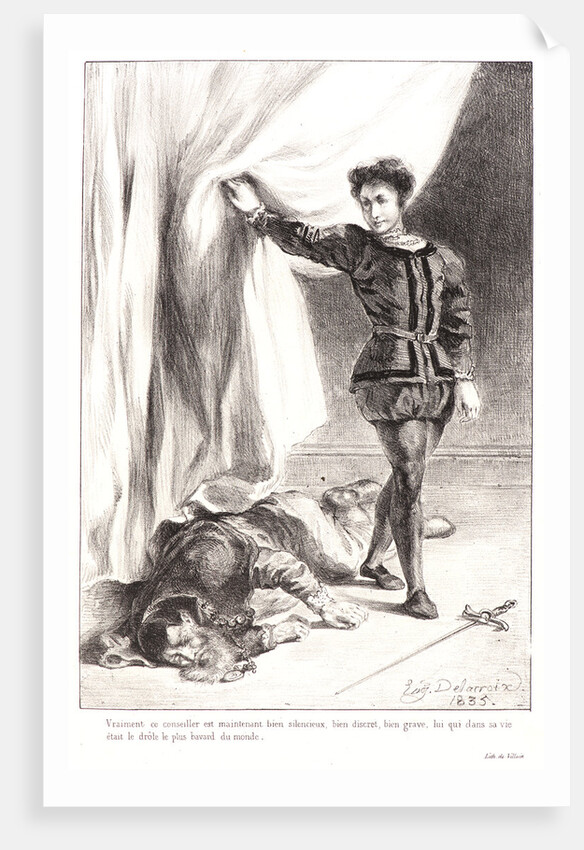 Hamlet: Vraiment ce conseiller.., 1834-1843 by Eugène Delacroix