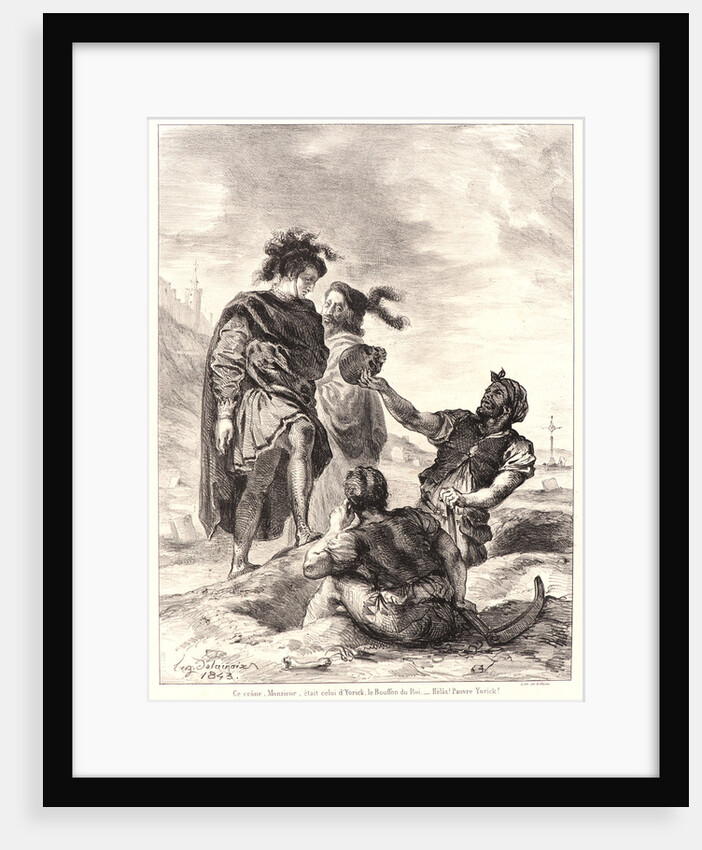 Hamlet: Ce crâne.., 1834-1843 by Eugène Delacroix