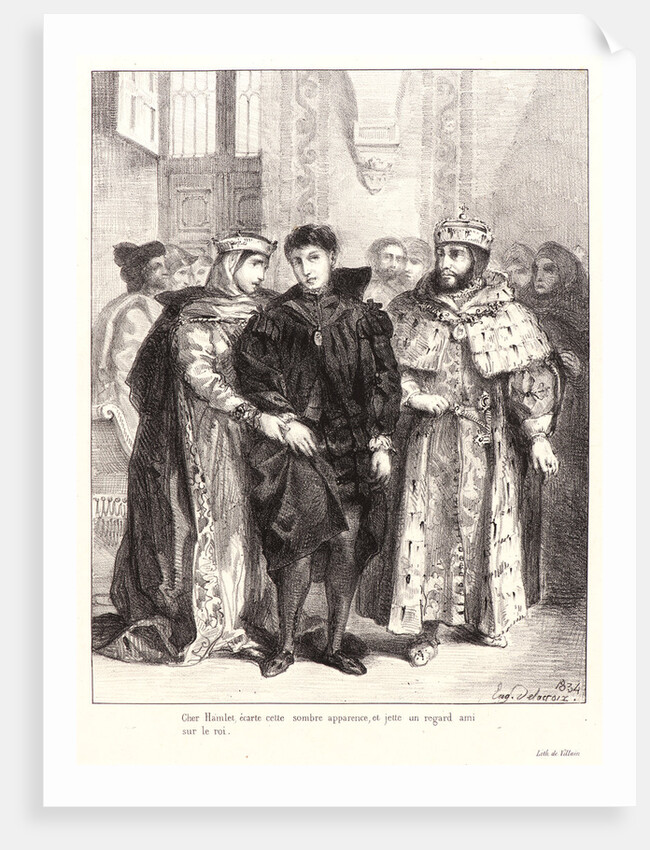 Hamlet: Cher Hamlet.., 1834-1843 by Eugène Delacroix