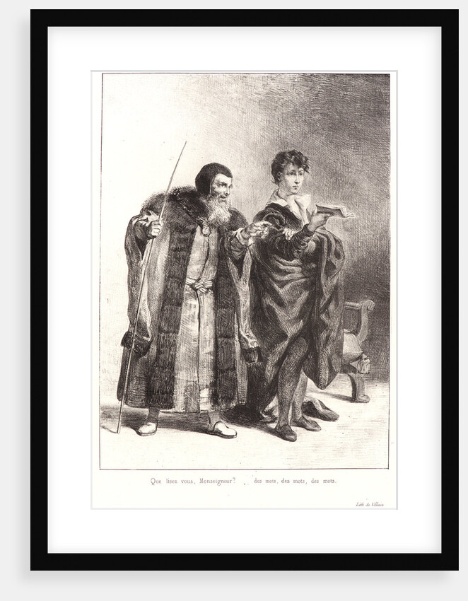 Hamlet: Que lisez vous.., 1834-1843 by Eugène Delacroix