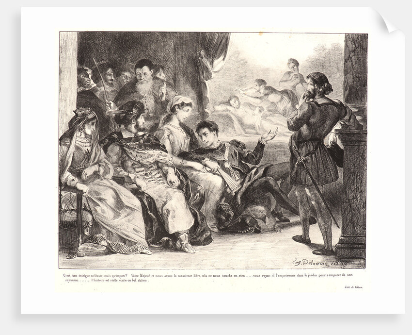 Hamlet: C'est une intrigue.., 1834- 1843 by Eugène Delacroix