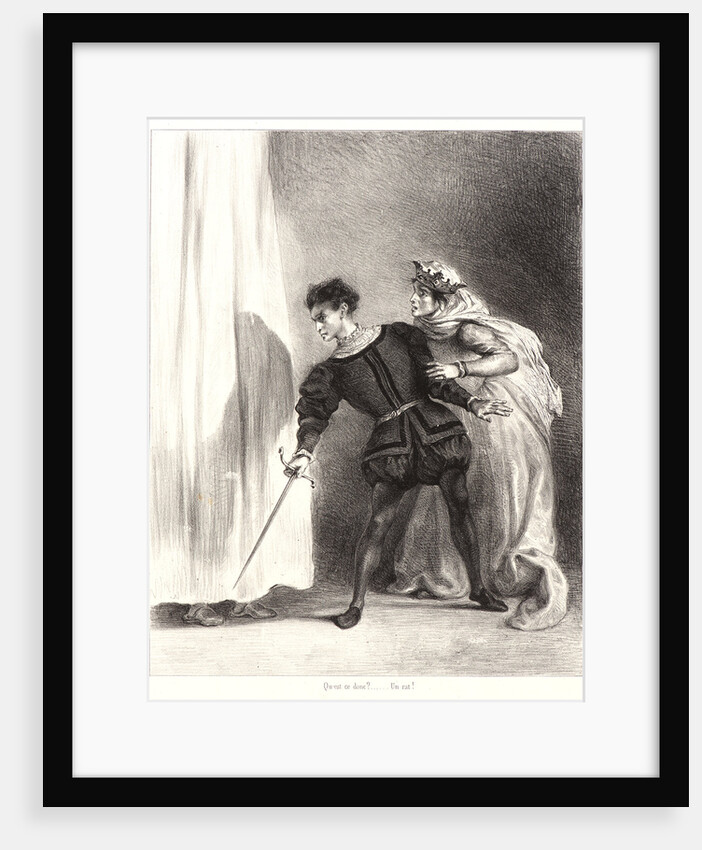 Hamlet: Qu'est ce donc?, 1834-1843 by Eugène Delacroix