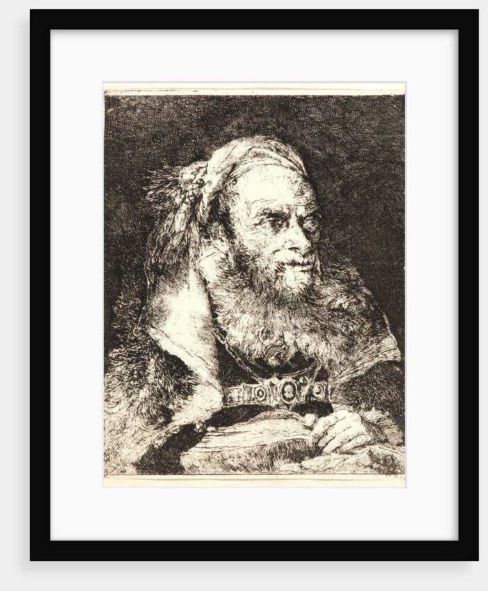 Old Man with an Open Book, 18th century by Giovanni Domenico Tiepolo