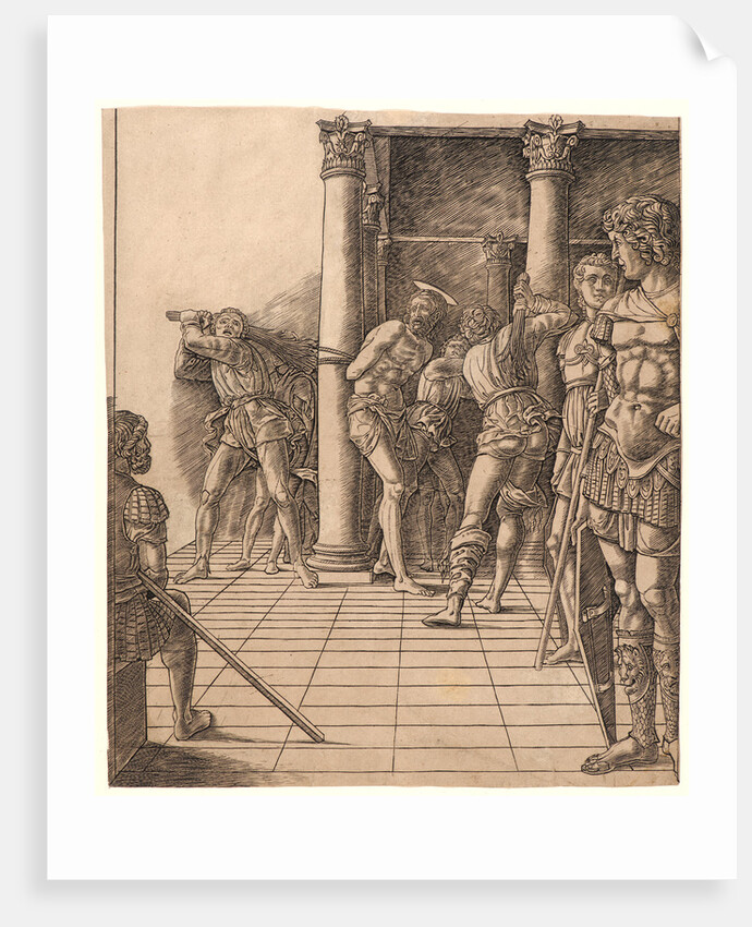 Flagellation with a Pavement, ca. 1465-1470 by Andrea Mantegna