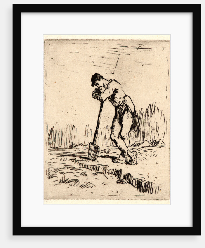 Man Leaning on His Spade (L'Homme appuye sur sa Beche), ca. 1847-1848 by Jean-François Millet
