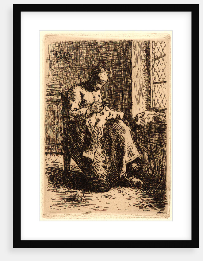 Woman Sewing (La Couseuse), ca. 1855-1856 by Jean-François Millet
