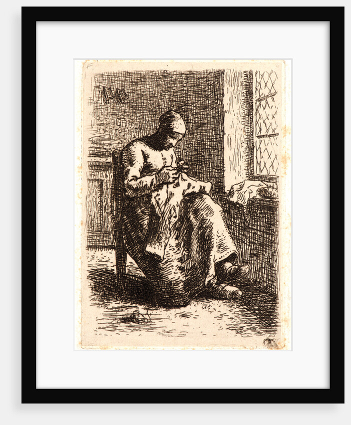 Woman Sewing (La Couseuse), ca. 1855-1856 by Jean-François Millet