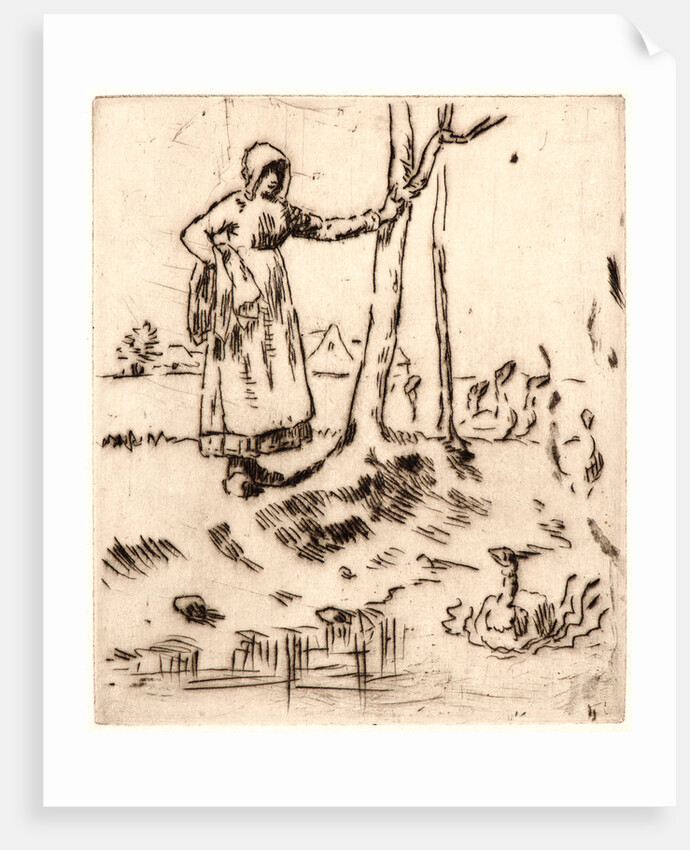 Girl Minding Geese (La Gardeuse), 1855-1856 by Jean-François Millet