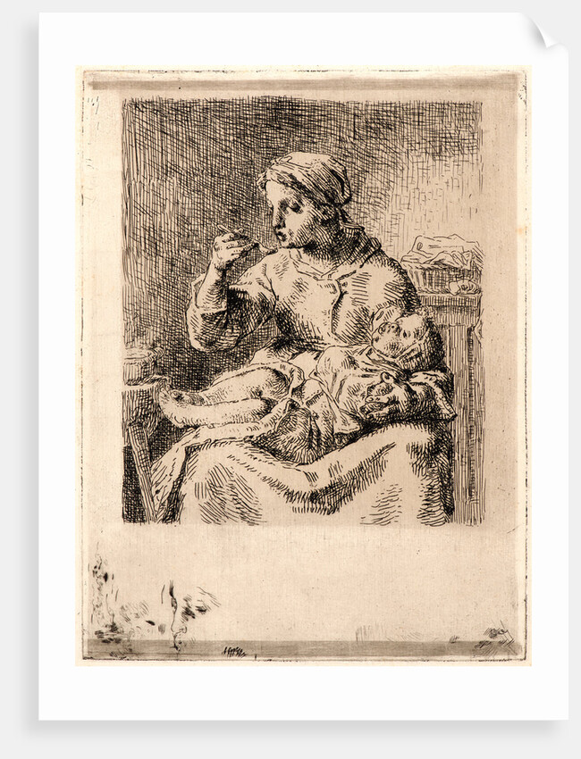 Woman Feeding Her Child (La Bouillie), 1861 by Jean-François Millet