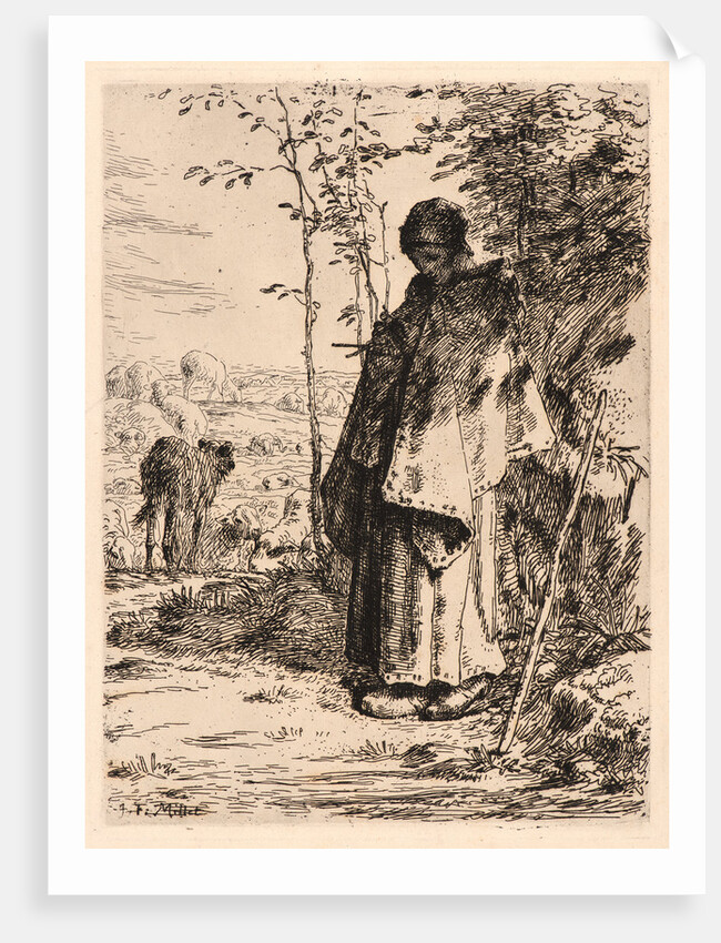 Shepherdess Knitting (La Grande Bergère), 1862 by Jean-François Millet