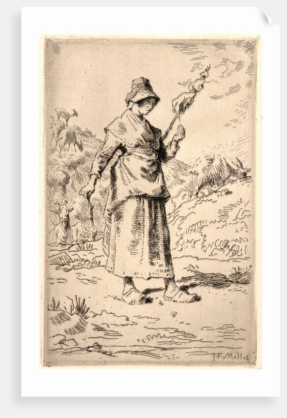 The Spinner (La Fileuse Auvergnate), 1868-1869 by Jean-François Millet
