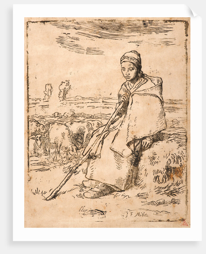Seated Shepherdess (La grande Bergère assise) by Jean-Baptiste Millet