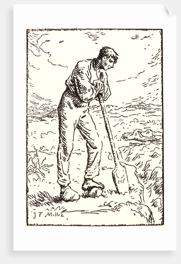 Digger Leaning on His Spade (Becheur au repos), 1874 by Pierre Millet