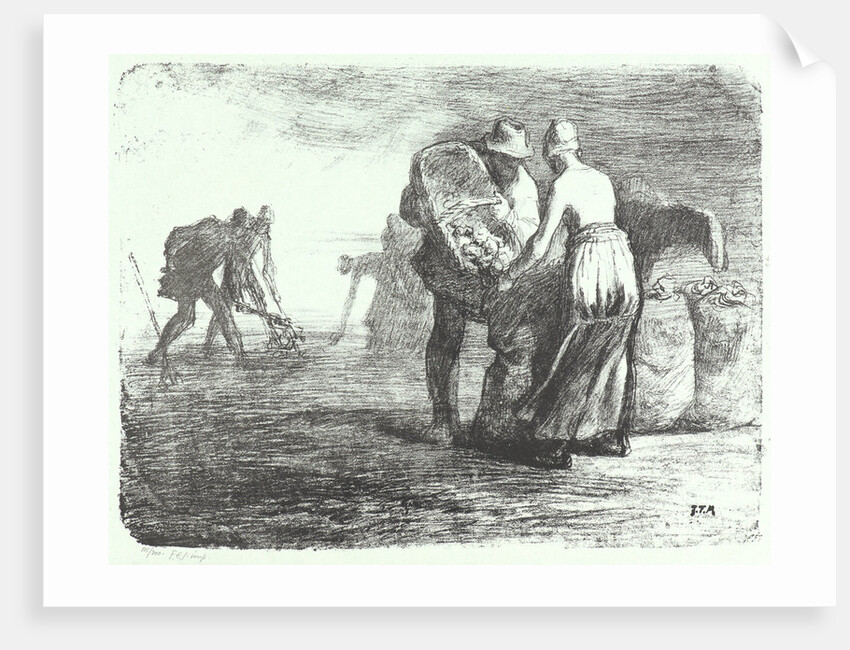 Potato Gatherers, 19th century (published 1920s) by Jean-François Millet
