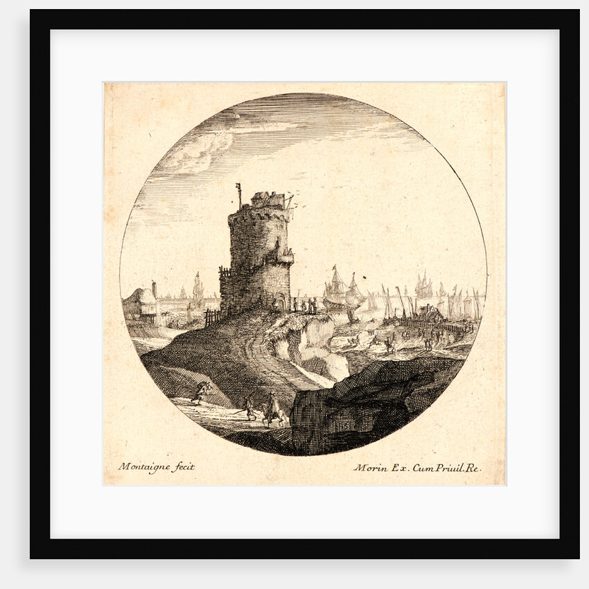 Le Petit Port de Mer à la Grosse Tour Ronde, 17th century by Michel Montagne