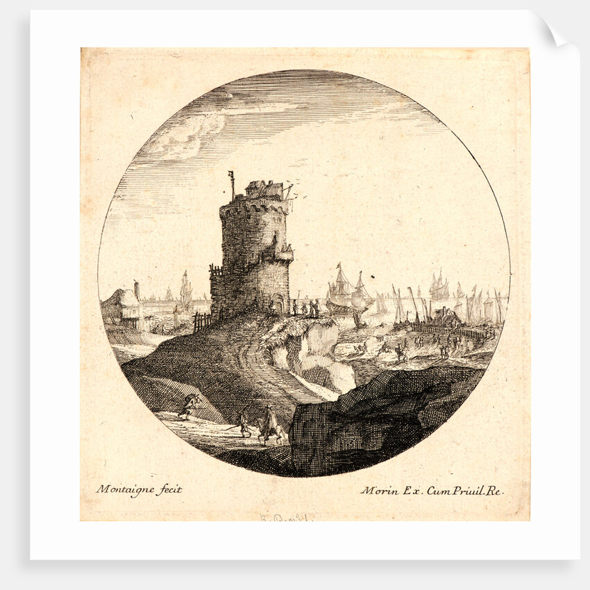 Le Petit Port de Mer à la Grosse Tour Ronde, 17th century by Michel Montagne