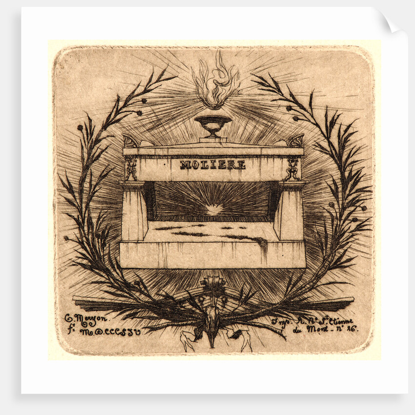 The Tomb of Molière, 1854 by Charles Meryon