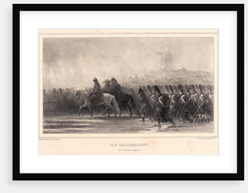 Ils grognaient, et le suivaient toujours!, 1836 by Auguste Raffet