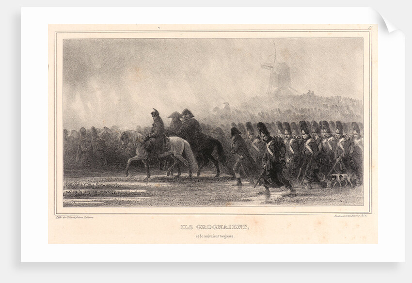 Ils grognaient, et le suivaient toujours!, 1836 by Auguste Raffet