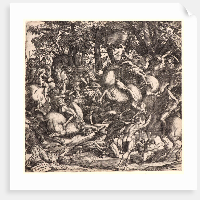 The Battle of Naked Men, 16th century by Domenico Campagnola