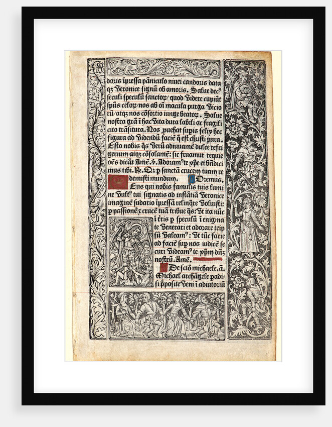 St. Michel ? (Encadrement à la chose), ca. 1498 by Philippe Pigouchet