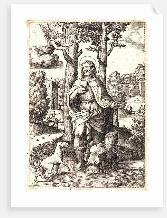 St. Rochus, 16th century by Master of the Die