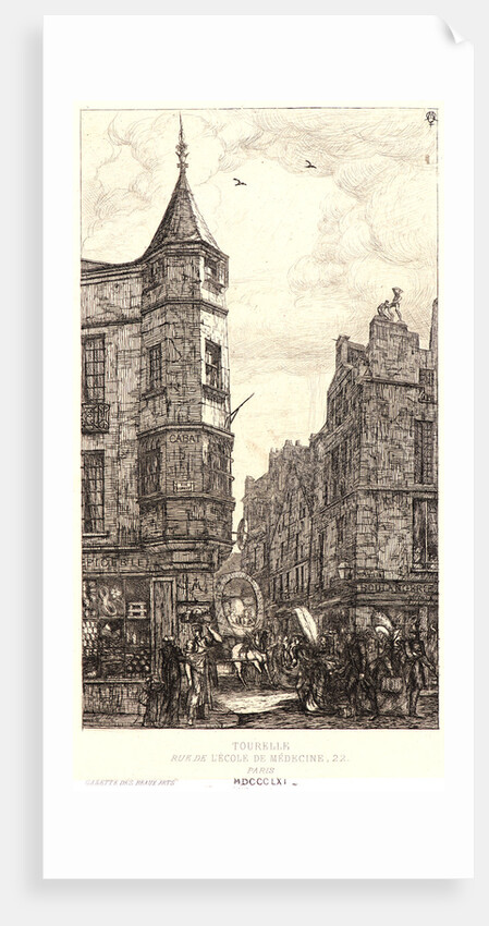 Tourelle de l'École de Médecine, Dite de Marat, 1861 by Charles Meryon
