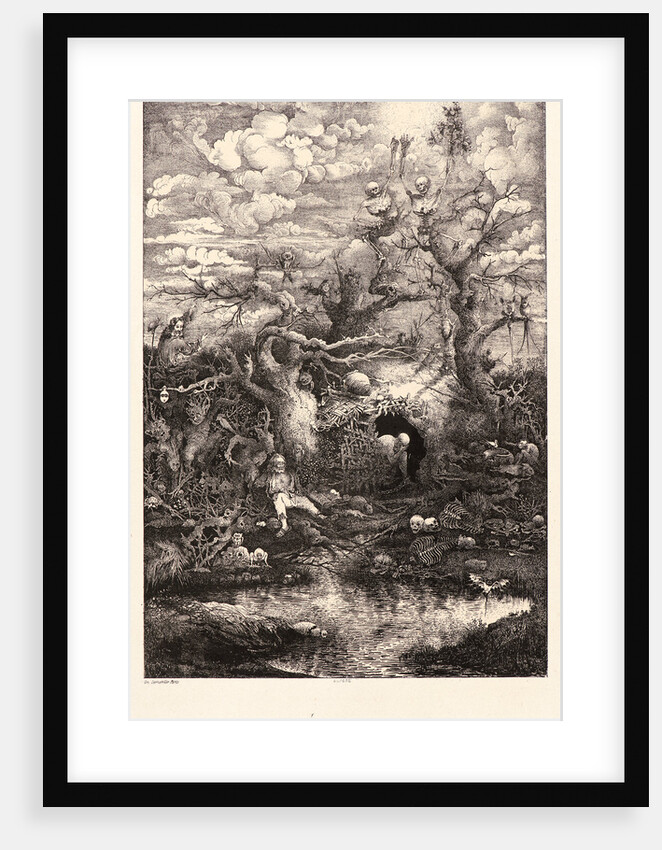 Comedy of Death (Comédie de la Mort), 1854 by Rodolphe Bresdin