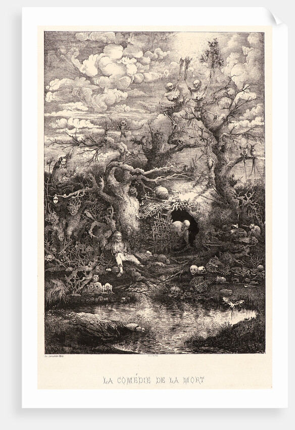 Comedy of Death (Comédie de la Mort), 1854 by Rodolphe Bresdin