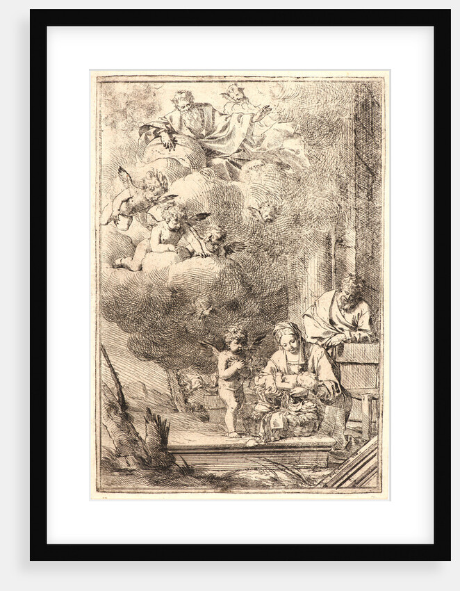 Holy Family with God the Father and Angels, 17th century by Giulio Carpioni