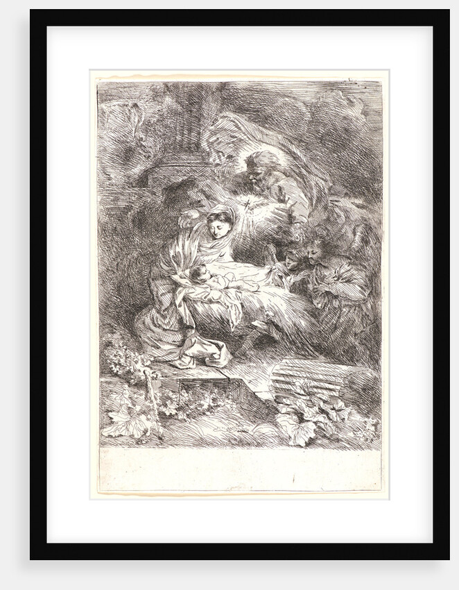 God the Father and the Holy Spirit, Watching over the Newborn Child (Dieu le père considérant son fils, nouvellement né), ca. 1645 by Giovanni Benedetto Castiglione