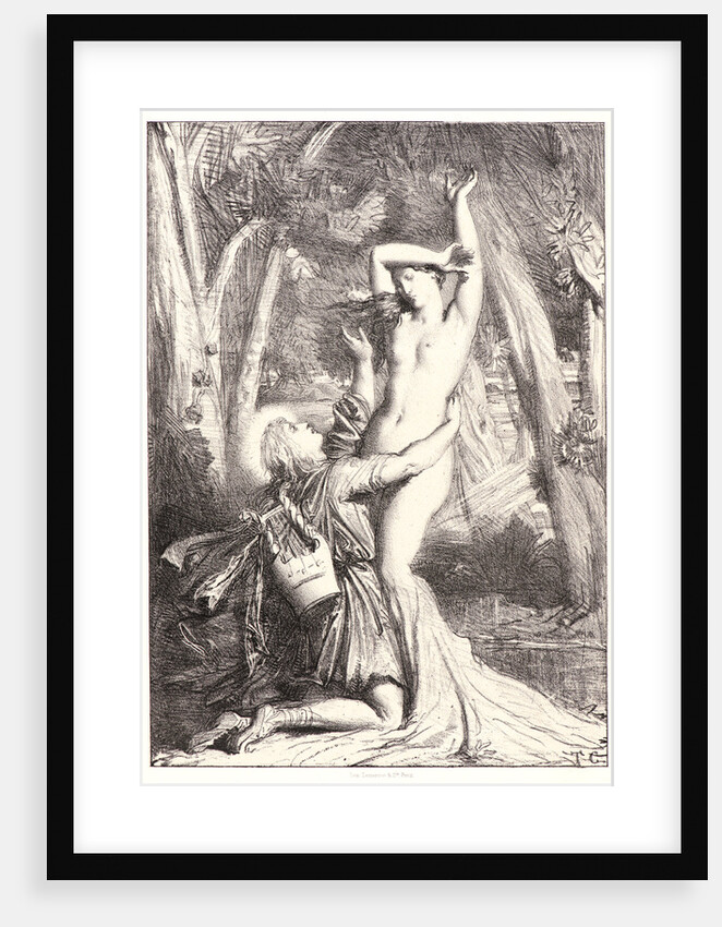 Apollo and Daphne, ca. 1844 by Théodore Chassériau