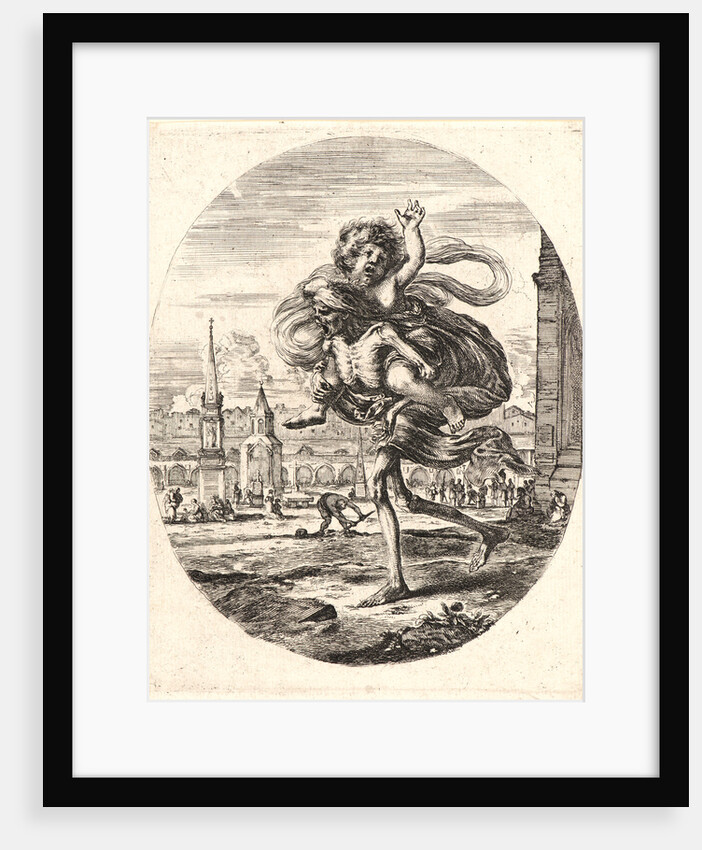 La Mort emportant sur son dos un enfant, 1648 by Stefano Della Bella