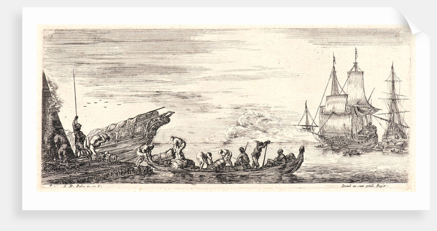 Sentinelle et trois debardeurs, 1644 by Stefano Della Bella