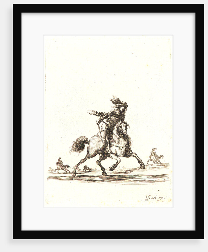 Cavalier qui court vers le devant, 1642- 1645 by Stefano Della Bella