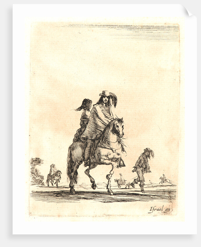 Cavalier, avec sa dame en croupe, 1642-1645 by Stefano Della Bella