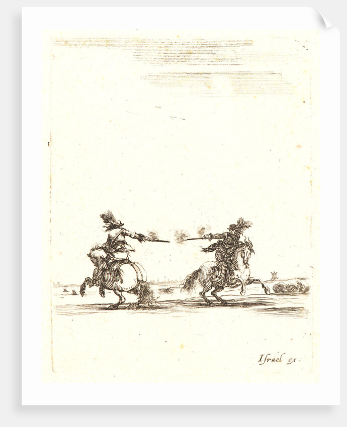 Deux cavaliers se battant au pistolet, 1642-1645 by Stefano Della Bella